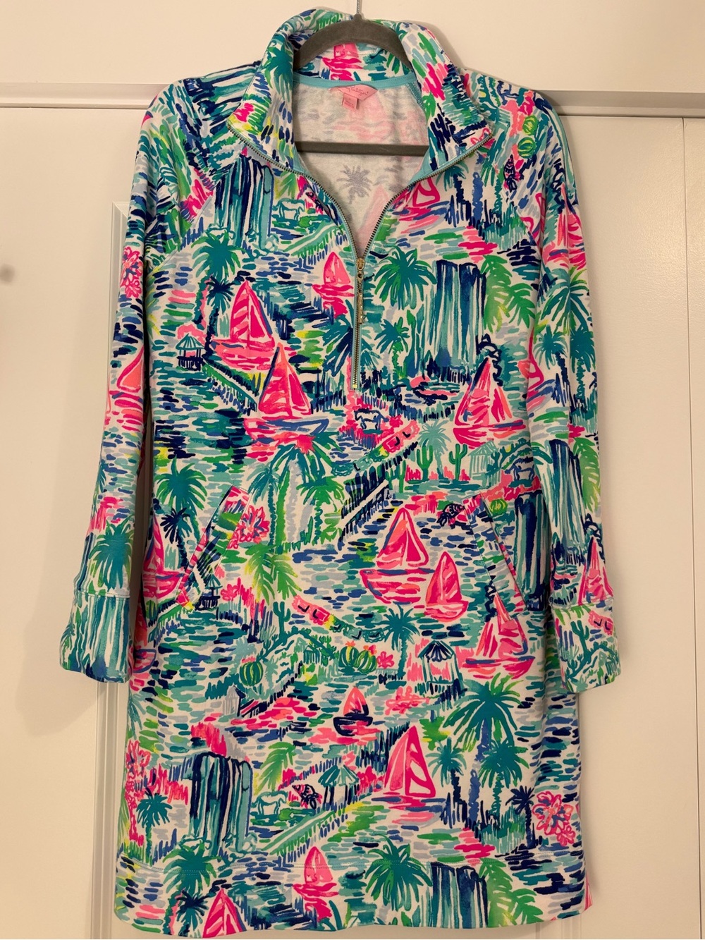 Lilly Pulitzer Skipper Popover Dress in Salt in the Air Size Small